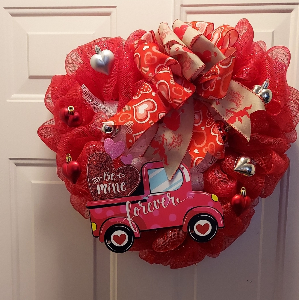 Handmade Valentines Day Wreath